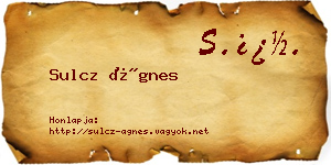 Sulcz Ágnes névjegykártya