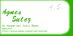 agnes sulcz business card